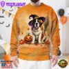 Saint Bernard Dog In Spooky Autumn Halloween 3D Shirt
