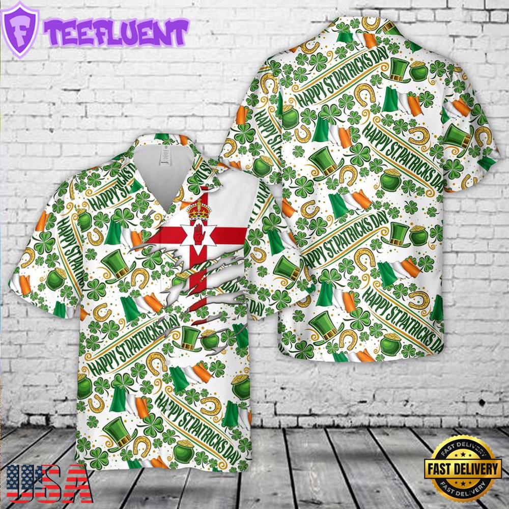 Saint Patrick'S Day Northern Ireland Hawaiian Shirt