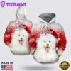 Samoyed Christmas Funny All Over Print 3D Hoodie