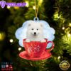Samoyed On The Cup Christmas Ornament, Gift For Christmas