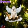 Samoyed On The Hands Of Jesus Ornament, Gift For Christmas