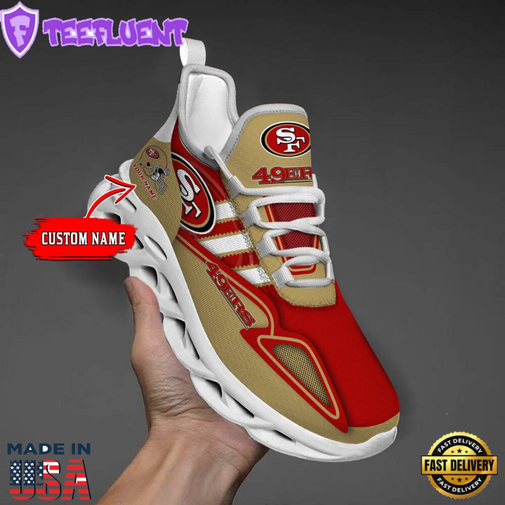 San Francisco 49ers Clunky Max Soul Shoes NFL Personalized 1