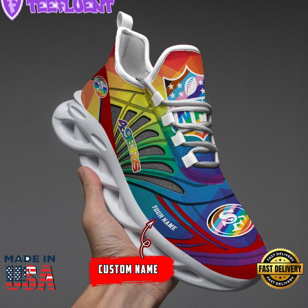 San Francisco 49ers LGBT NFL Personalized Clunky Max Soul Shoes