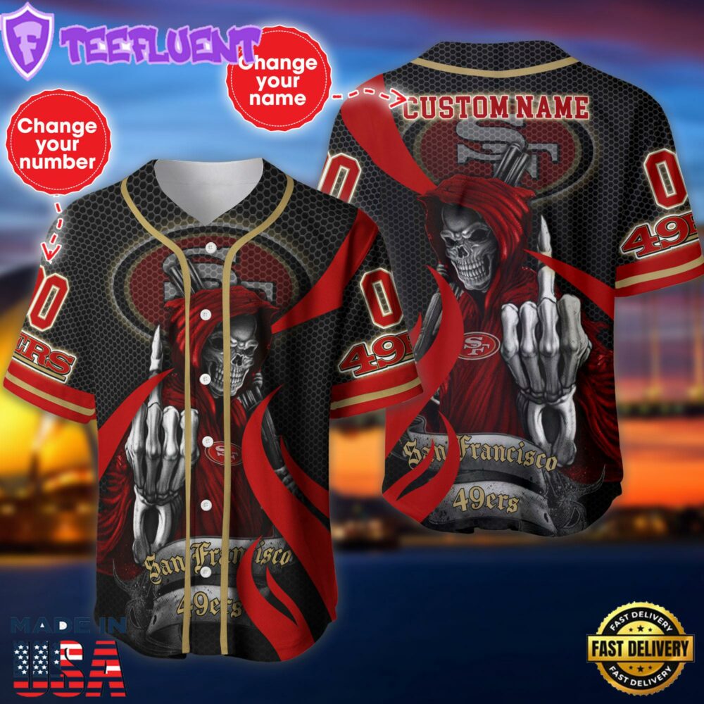 San Francisco 49ers NFL 3D Personalized Baseball Jersey Shirt For Fans