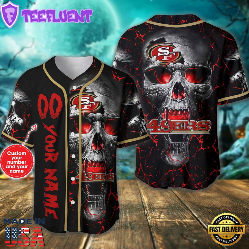 San Francisco 49ers NFL 3D Personalized Baseball Jersey Shirt For Fans