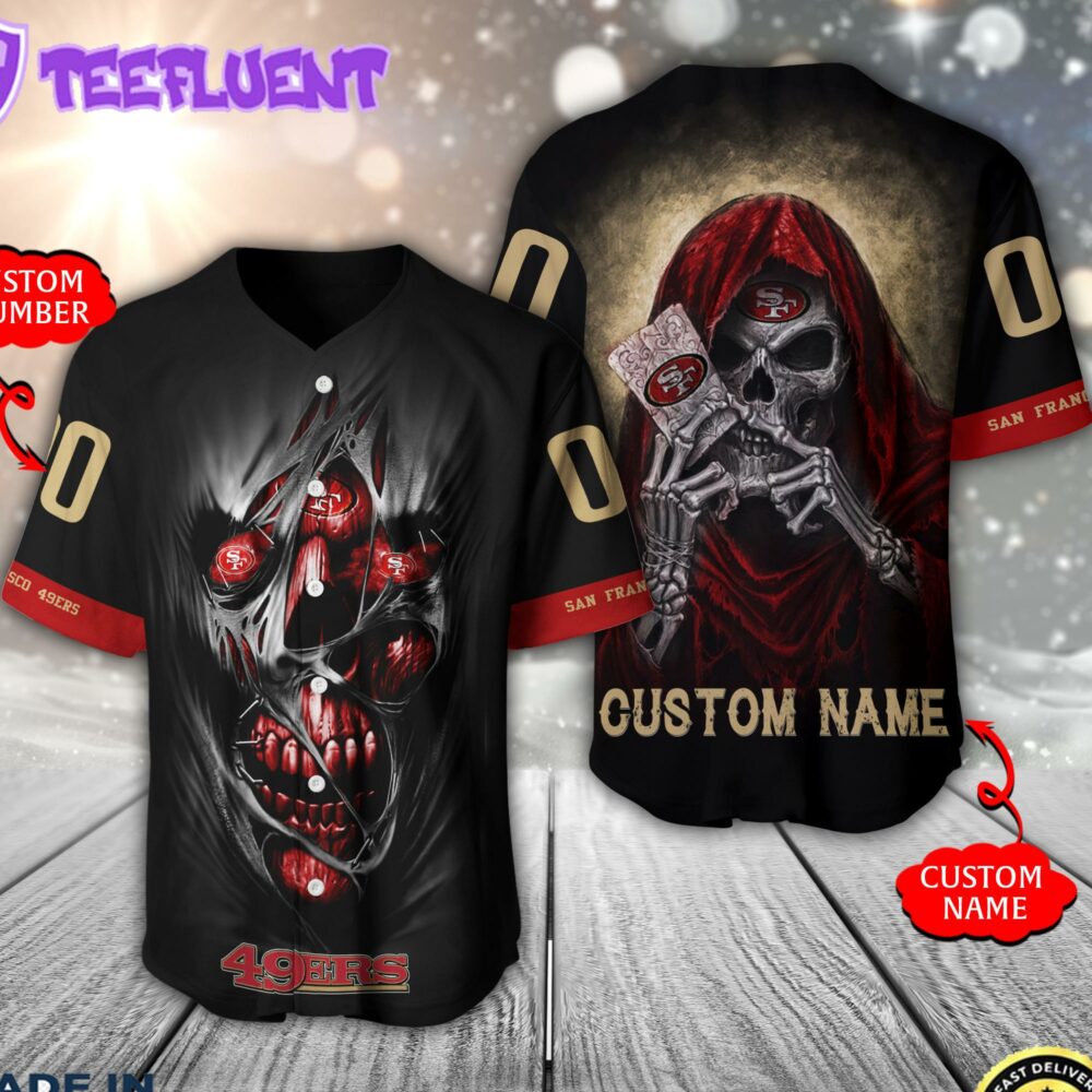 San Francisco 49ers NFL 3D Personalized Baseball Jersey Shirt For Fans