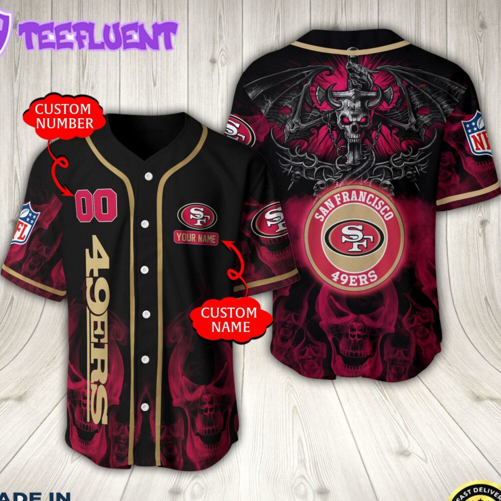 San Francisco 49ers NFL Baseball Jersey Custom Name And Number Shirt For Fans
