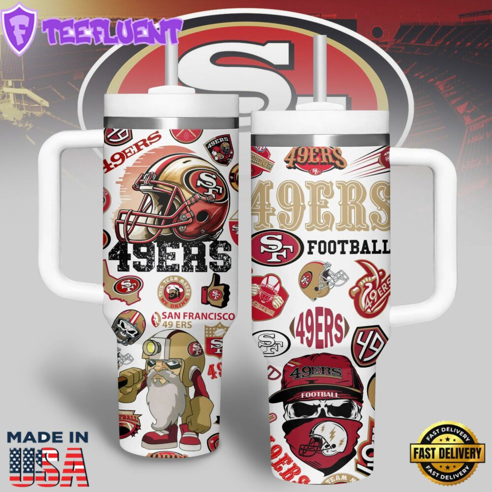 San Francisco 49ers NFL Custom Stanley Quencher 40oz Stainless Steel