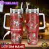San Francisco 49ers NFL Custom Stanley Quencher 40oz Stainless Steel Tumbler With Handle