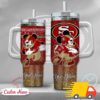 San Francisco 49ers NFL Mickey Mouse Glitter Custom Stanley Quencher 40oz Stainless Steel Tumbler With Handle