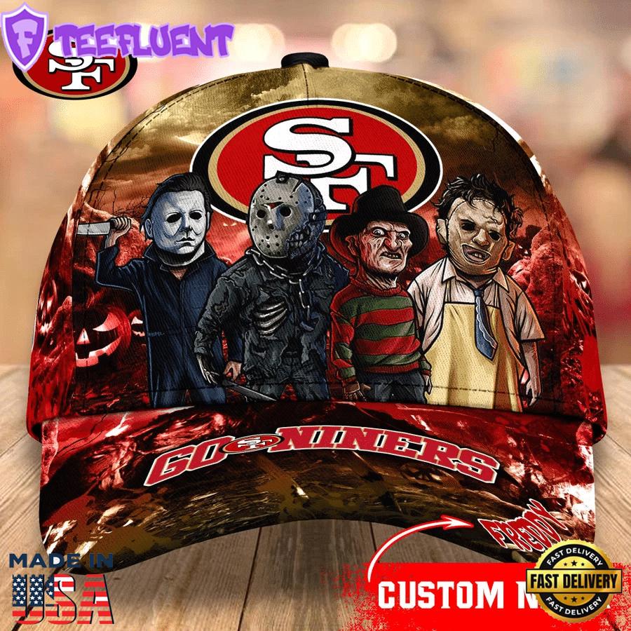 San Francisco 49ers NFL Personalized Trending Cap Mixed Horror Movie Characters