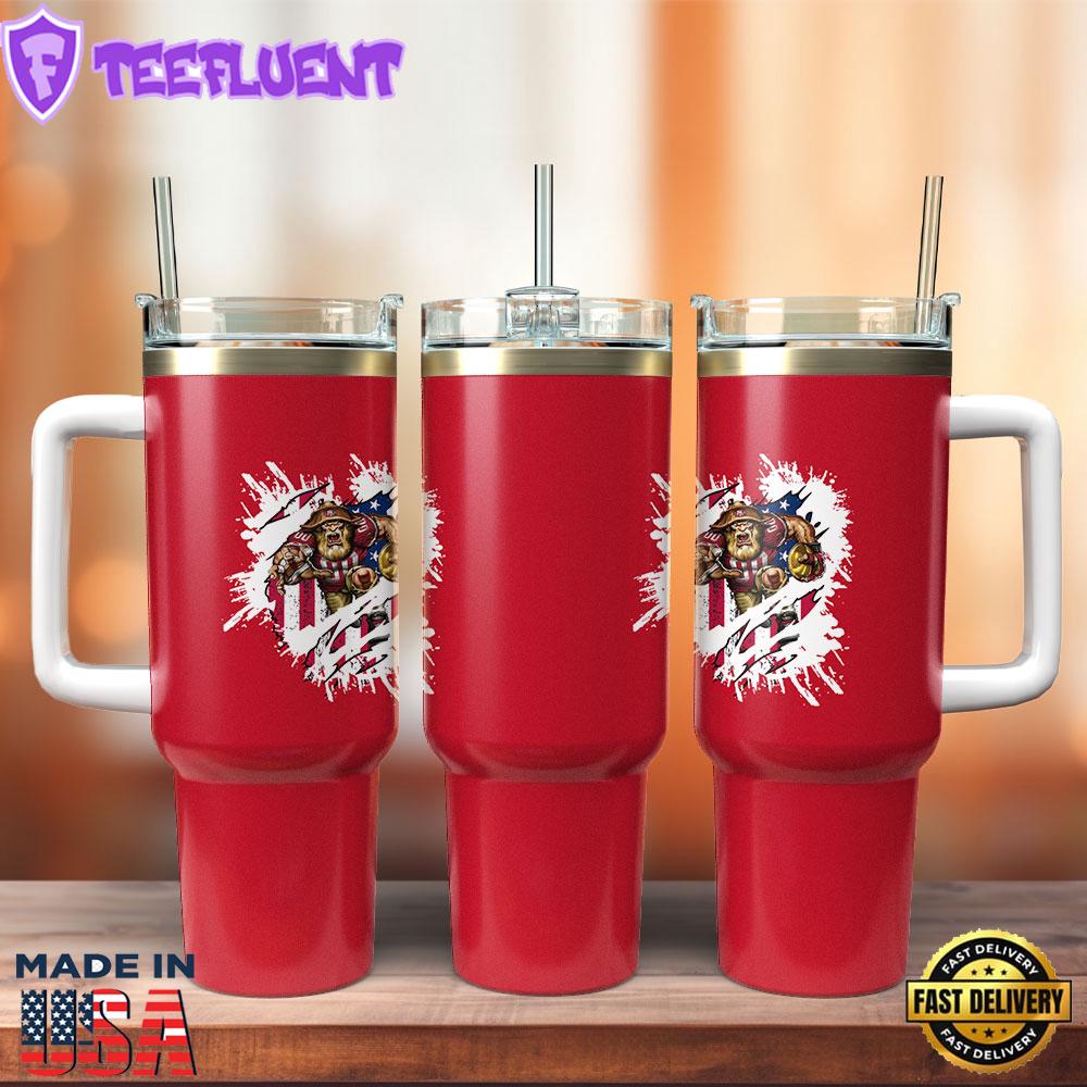 San Francisco 49ers NFL Sports Custom Stanley Quencher 40oz Stainless Steel Tumbler With Handle
