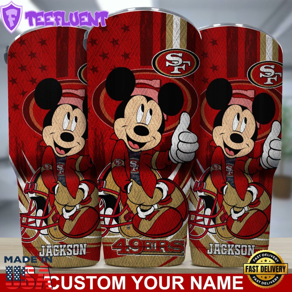 San Francisco 49ers NFL-Custom Tumbler Mickey Mouse For You