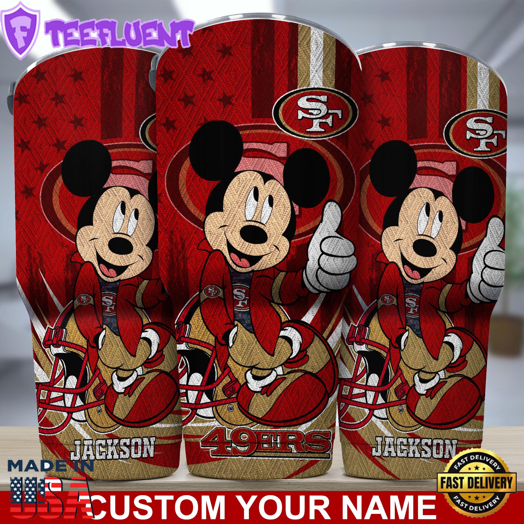 San Francisco 49ers NFL-Custom Tumbler Mickey Mouse For You Valentine Day San Francisco 49ers NFL-Custom Tumbler Mickey Mouse For You Valentine Day