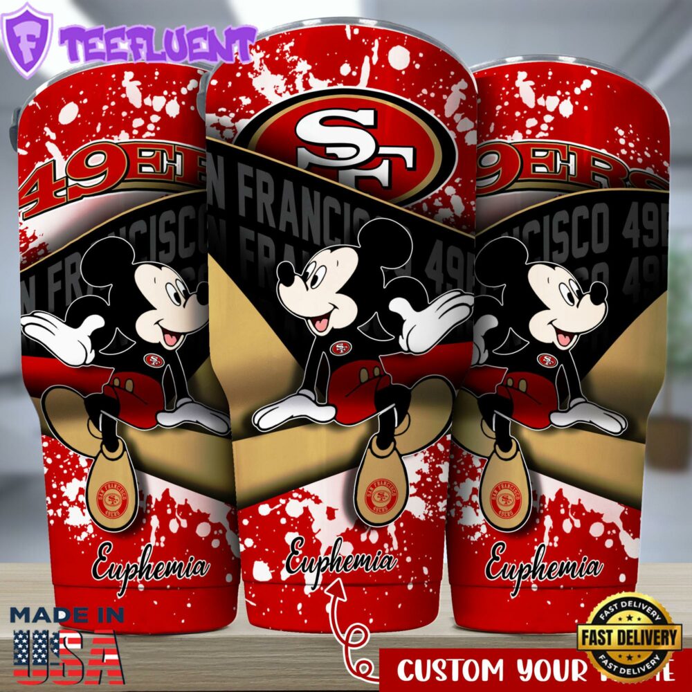 San Francisco 49ers NFL-Custom Tumbler Mickey Mouse Style