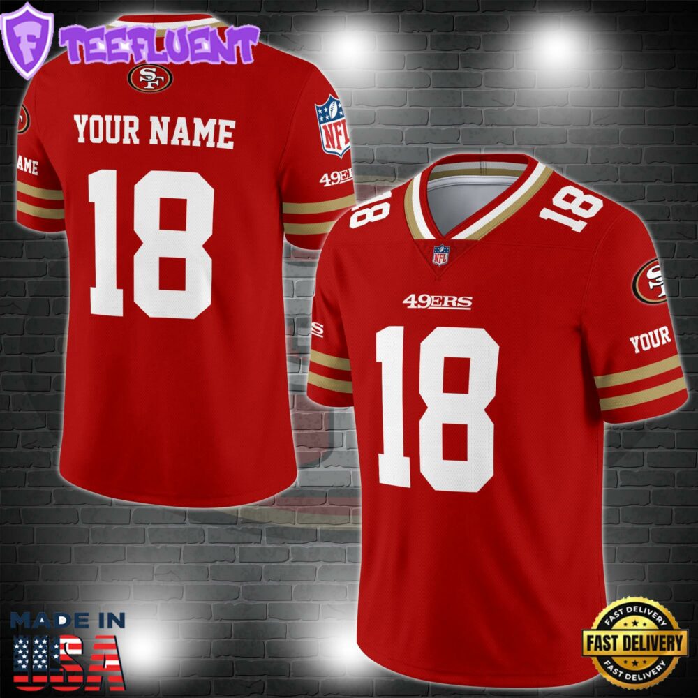 San Francisco 49ers Personalized V-neck Football Jersey Sport Gifts For Fan