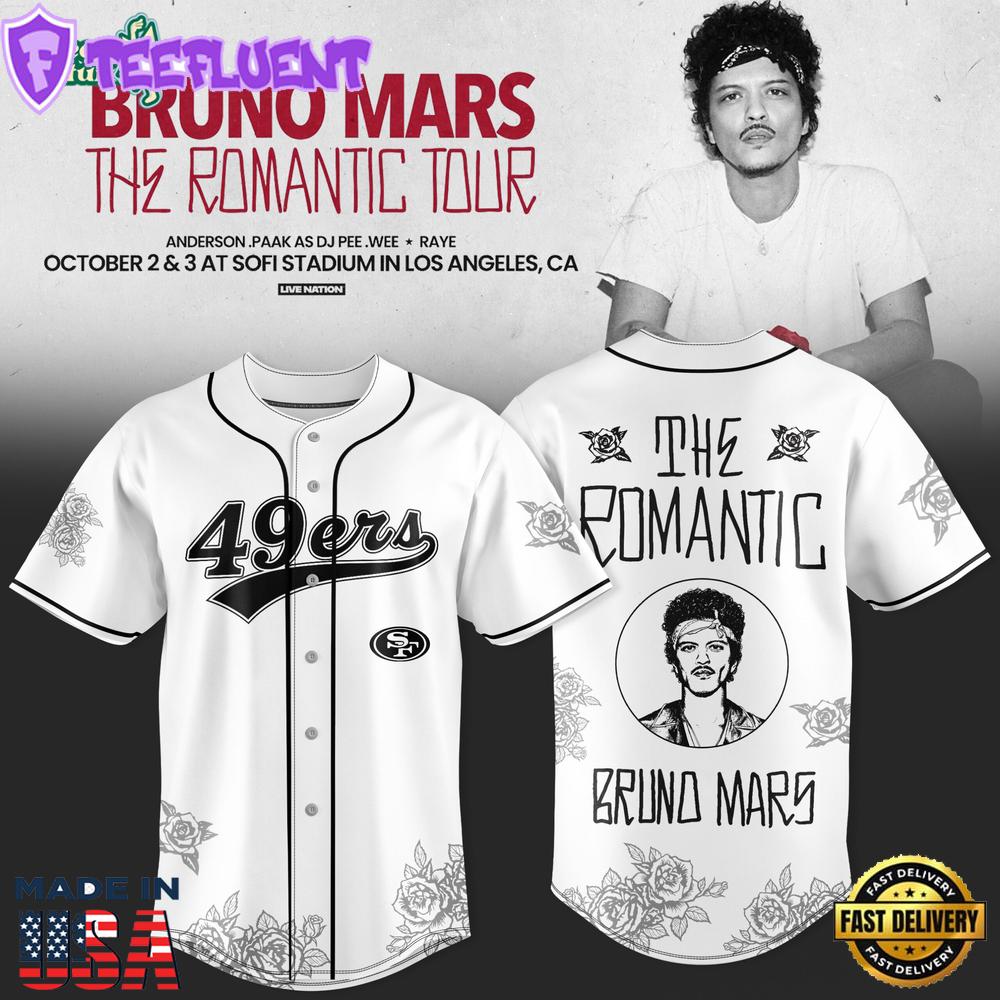 San Francisco 49ers x Bruno Mars – The Romantic Tour Jersey
