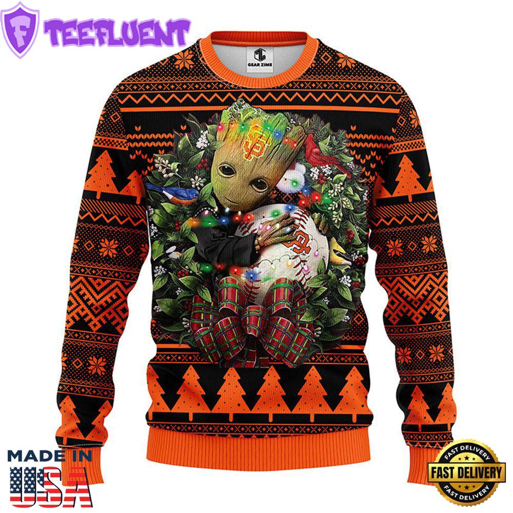 San Francisco Giants Groot Hug Christmas Ugly Sweater Sport For Fan
