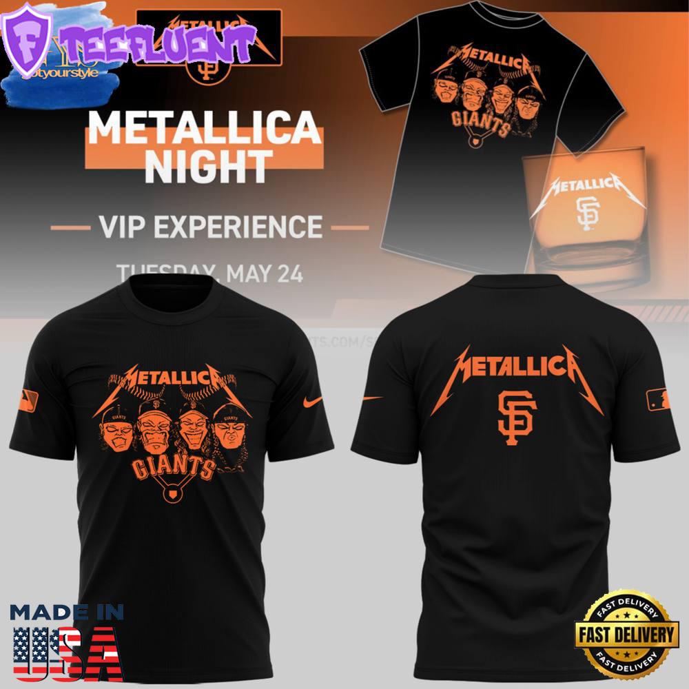 San Francisco Giants x Metallica MLB 2025 Limited Edition Black Shirt