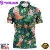Santa Christmas Socks Green Golf Men Polo Shirt Funny