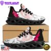 Santa Claus Christmas Pixel Print Black Max Soul Shoes