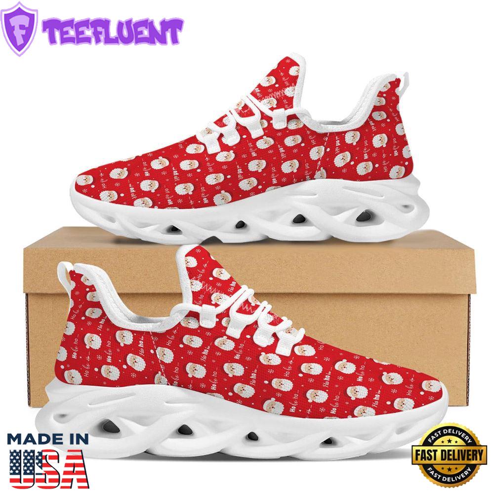 Santa Claus Christmas Print Pattern White Max Soul Shoes