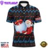 Santa Claus Golf Clubs Ugly Christmas Golf Mens Polo Shirt Custom Golf Tops