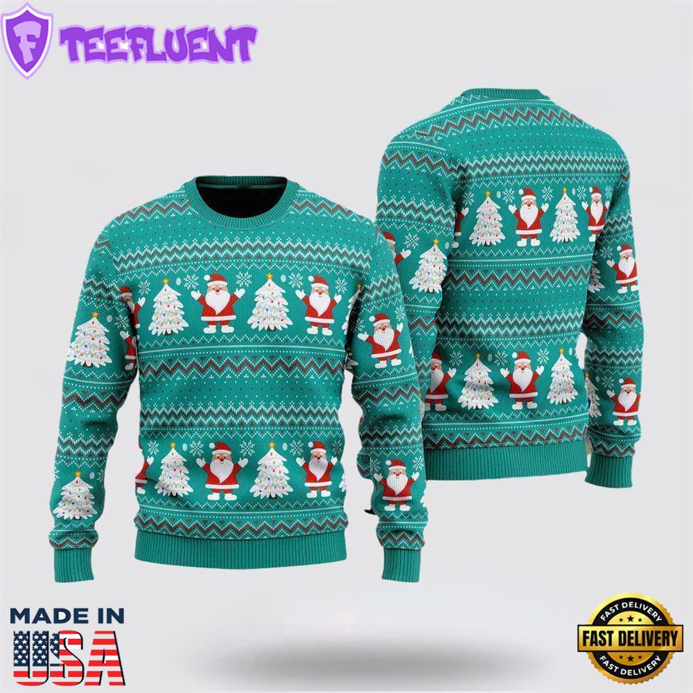Santa Claus Joyful Holiday Ugly Christmas Sweater For Men And Women