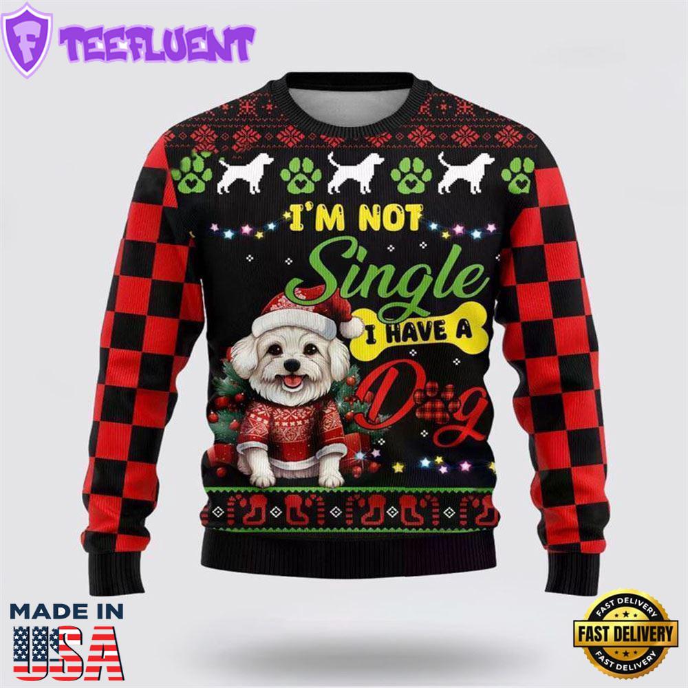 Santa Maltese Dog Ugly Christmas Sweater For Men And Women