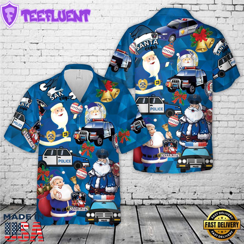 Santa Police Christmas Hawaiian Shirt