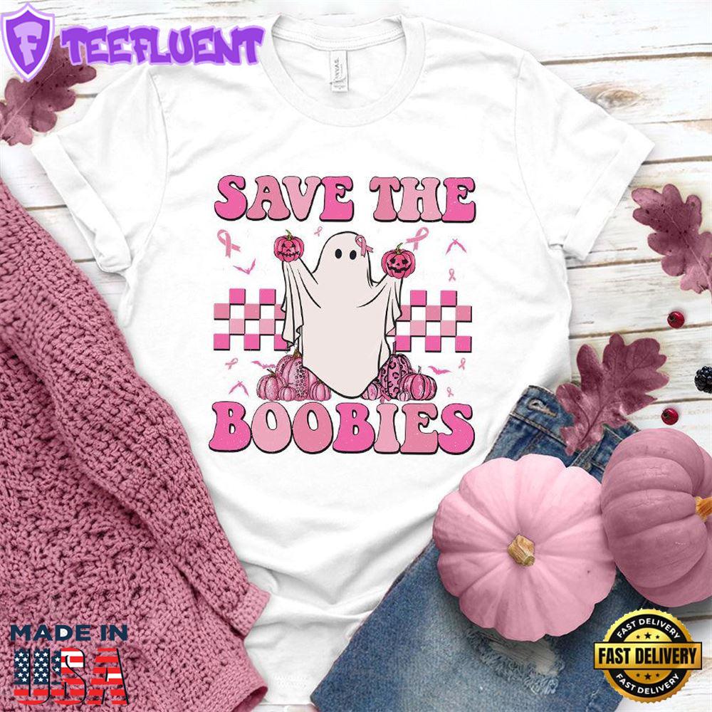 Save The Boobies T-Shirt Colored Edition