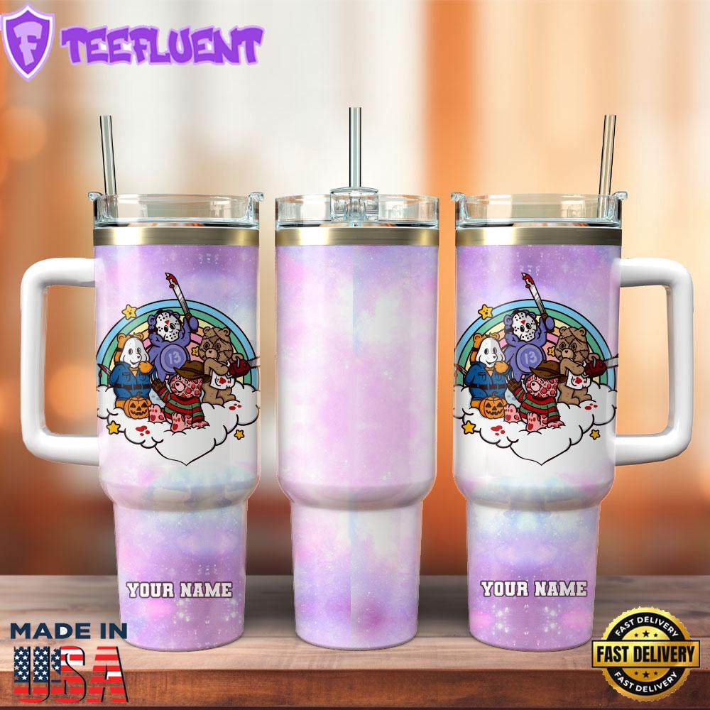 Scare Bears Movie Custom Stanley Quencher 40oz Stainless Steel Tumbler With Handle