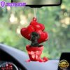 Schnauzer Red Heart Balloon Ornament, Gift For Christmas