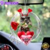 Schnauzer With Rose & Heart Balloon Ornament, Gift For Christmas