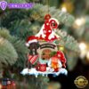 Schnoodle With Mushroom House Christmas Ornament, Gift For Christmas