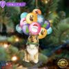 Scotch Collie With Balloons Christmas Ornament, Gift For Christmas