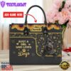 Scottish Terrier Dog Just A Girl Who Loves Dogs Leather Handbag