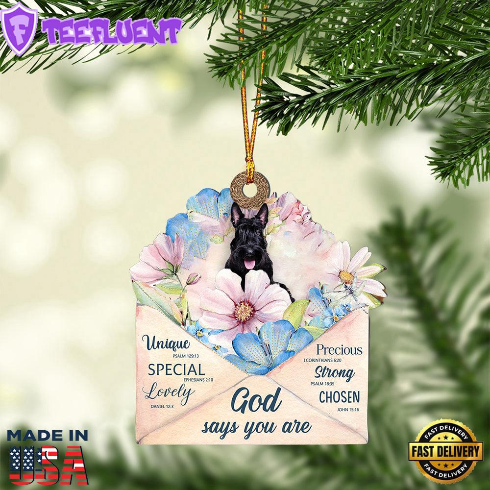 Scottish-Terrier God Says You Ornament, Gift For Christmas