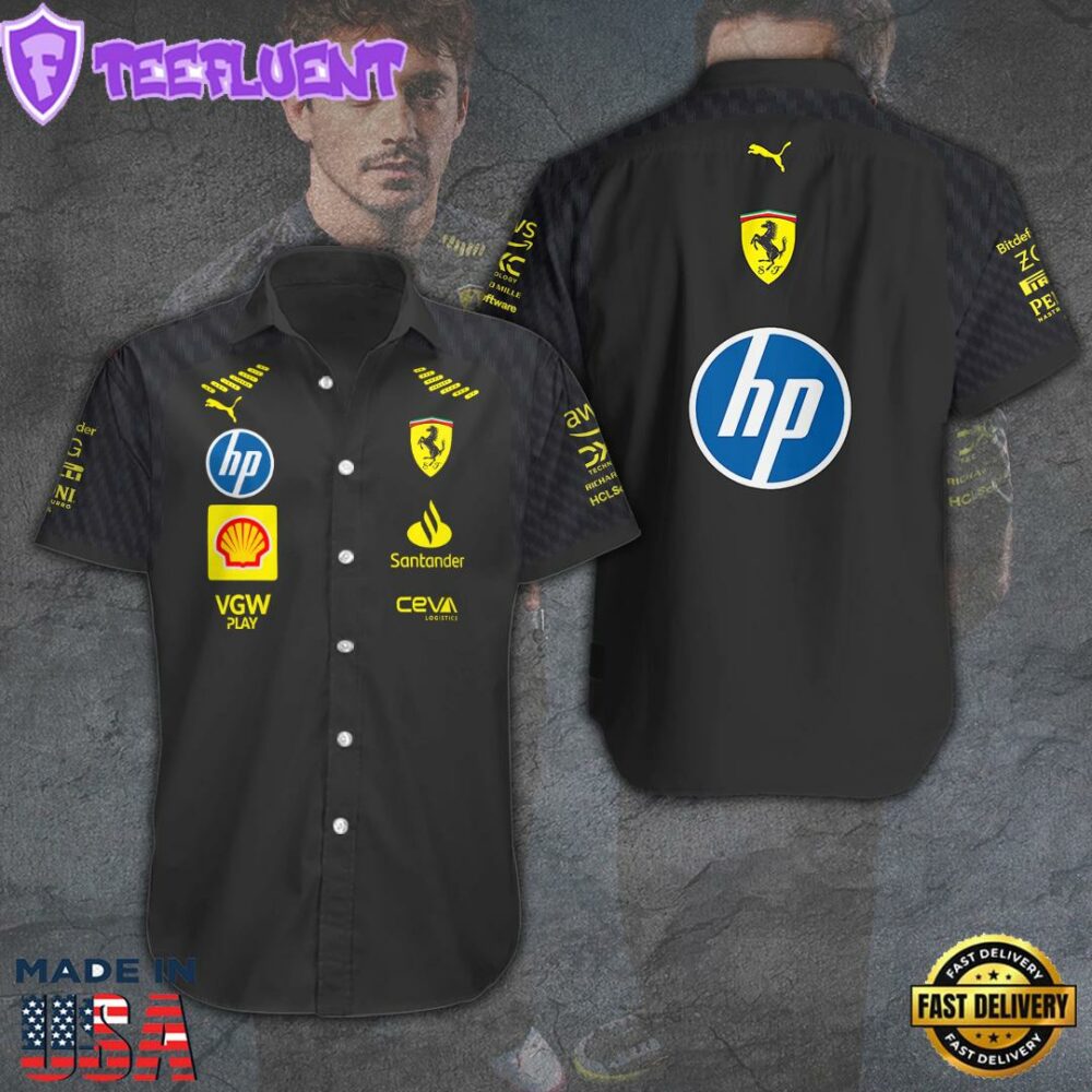 Scuderia Ferrari Short Sleeve Dress Shirt For Fans