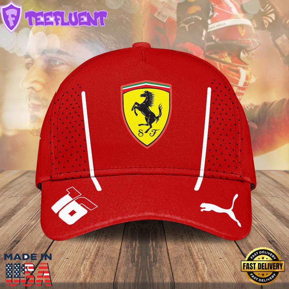 Scuderia Ferrari x Charles Leclerc Classic Custom 3D Caps