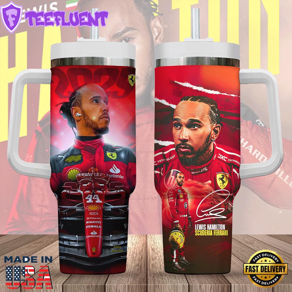 Scuderia Ferrari x Lewis Hamilton 40oz Stanley Tumbler Summer For Fans