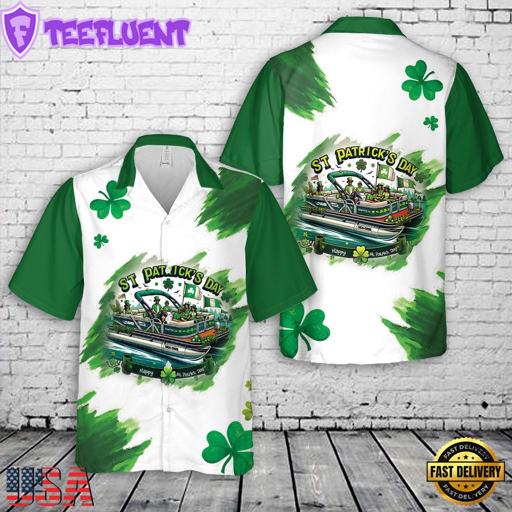 Sea-Doo Switch Sport (Pontoon Boat) St Patrick's Day Hawaiian Shirt