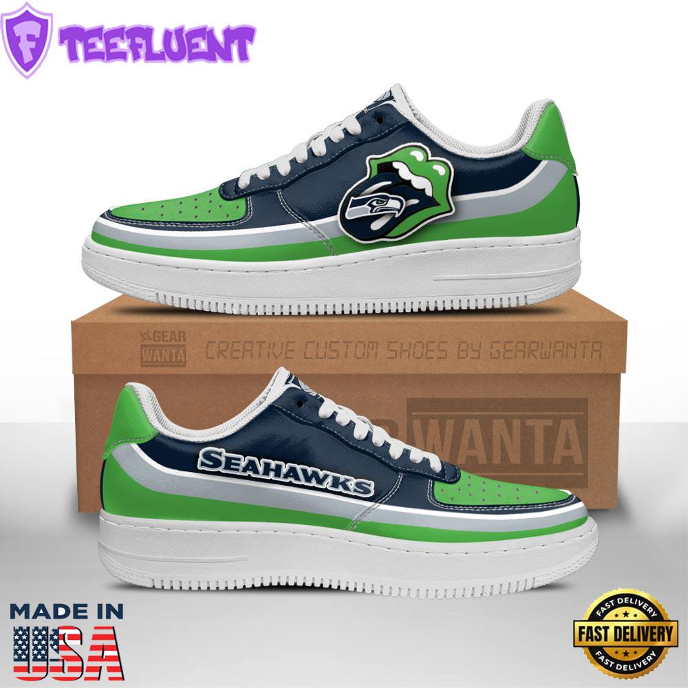 Seattle Seahawks Air Sneakers Custom Force Shoes Sexy Lips For Fans