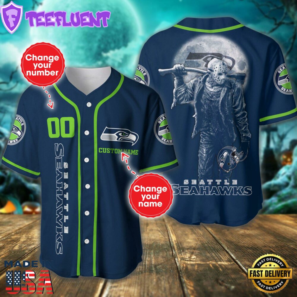 Seattle Seahawks NFL 3D Personalized Baseball Jersey For Man And Women Shirt For Fans