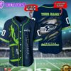 Seattle Seahawks NFL 3D Personalized Baseball Shirt For Fans