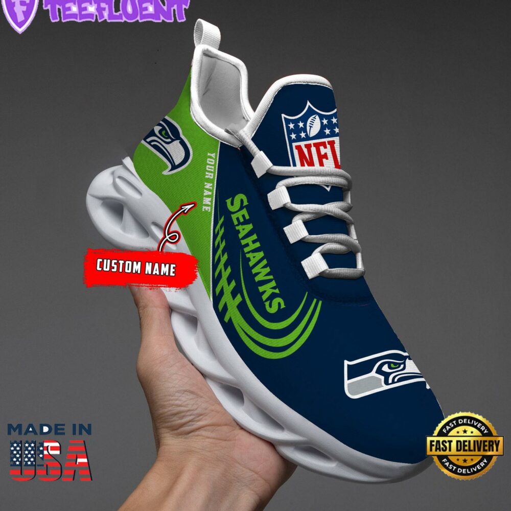 Seattle Seahawks NFL Clunky Max Soul Shoes Personalized 1