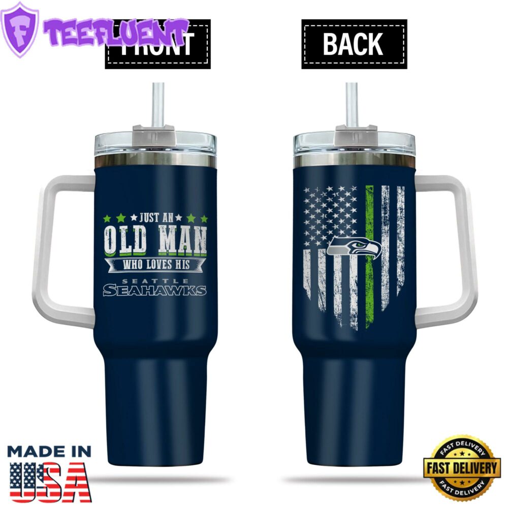 Seattle Seahawks NFL Custom Stanley Quencher 40oz Stainless Steel