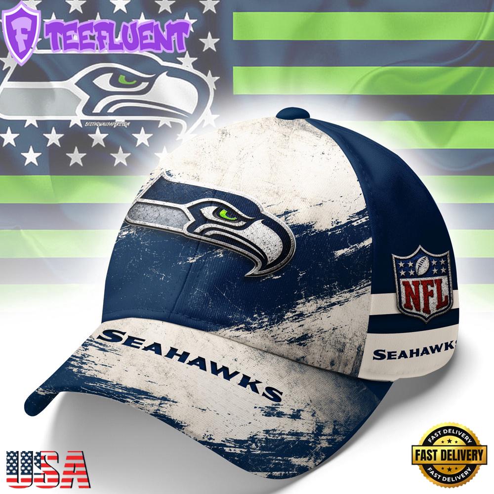 Seattle Seahawks NFL Grunge Style Team Baseball Cap
