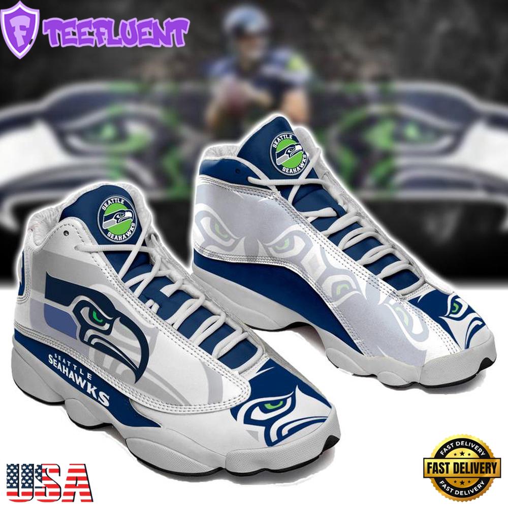Seattle Seahawks NFL Ver 2 Air Jordan 13 Sneaker - Gift For Fans