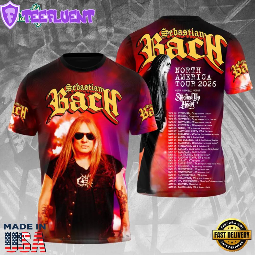 Sebastian Bach Tour 2026 3D Tshirt